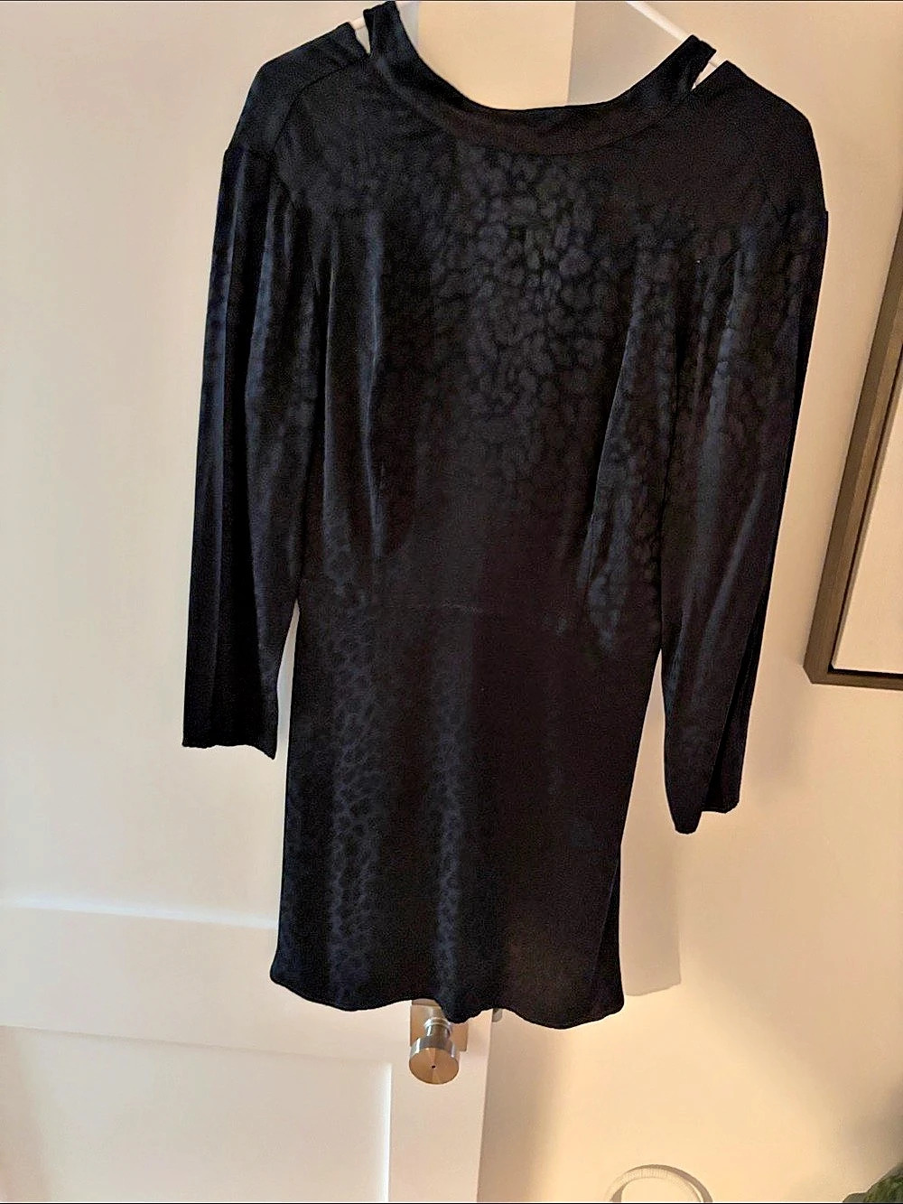 H&M Black Animal Print Mini Dress Size XL
